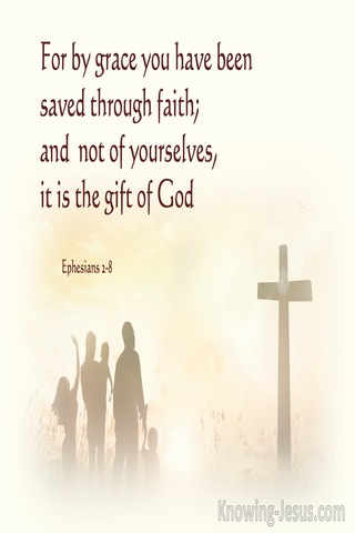 Ephesians 2:8  By Grace You Have Been Saved (maroon)